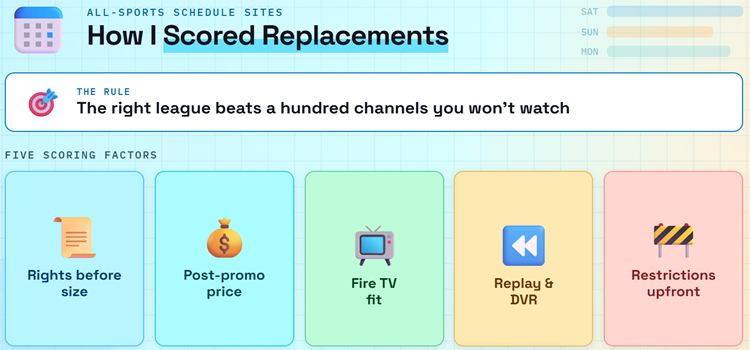 All Sports Schedule Replacement Scoring