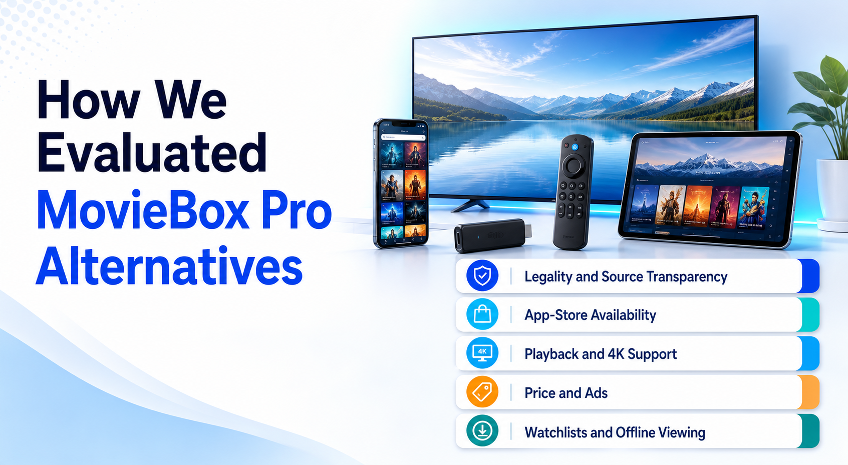 How We Evaluated MovieBox Pro Alternatives