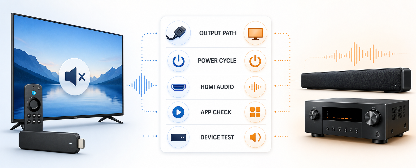How Firestick No Sound fixes were evaluated across the audio chain