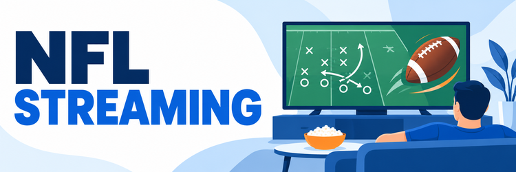NFL streaming options for Kodi fans, with a football play diagram on a screen