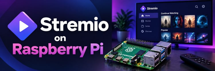 Stremio on Raspberry Pi setup on a TV